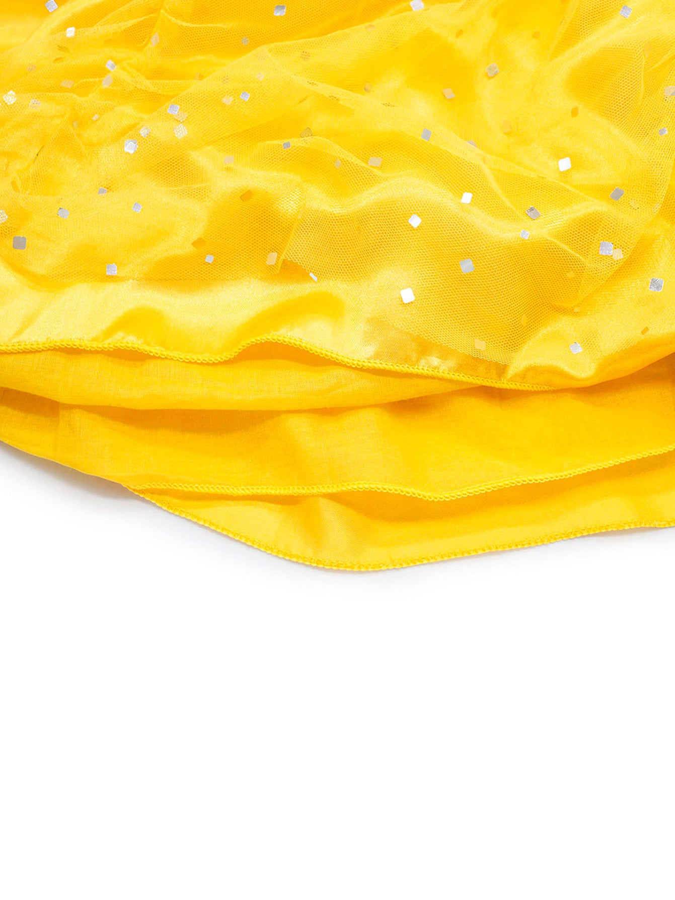 Neeooll Girls' Yellow Princess Dress with Crown Accessory Set for Christmas, Halloween, Birthday Parties, Carnival, Mardi Gras, and Costume Events, Best for Christmas